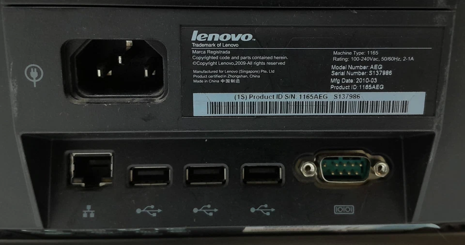 Lenovo All In One PC ThinkCentre A70Z - Core 2 Duo E7500 @ 2.93GHz - 2GB Ram ... - Image 4 of 4