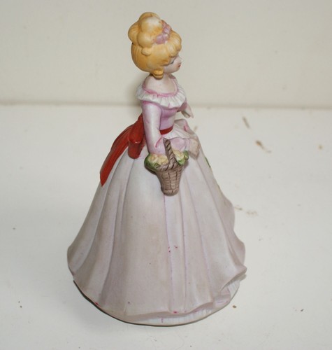 Musical Ceramic Lady with Basket Music Box - Picture 5 of 8