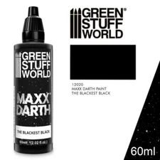 Green Stuff World: MAXX DARTH - "The Blackest Paint" - 60ml Acrylic Black Paint