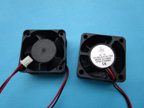 2 pcs Brushless DC Cooling Fan 5V 4020S 5 Blades 40x40x20mm Sleeve Bearing 2pin - Picture 3 of 3