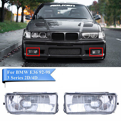 Fog Light Driving Lamp Clear Lens  Housing Case Fit for BMW E36 3 Series 90-00