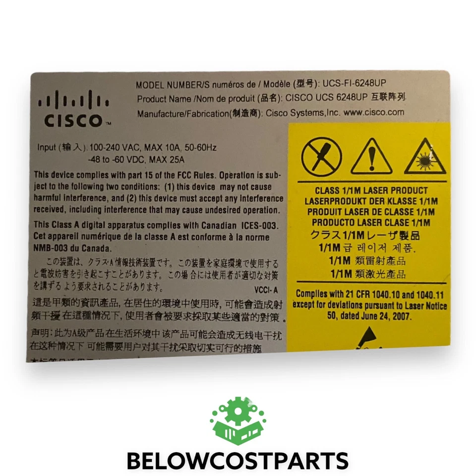 Cisco UCS-FI-6248UP Black Rack Mountable Network Device Interconnect Switch Fans - Image 3 of 3