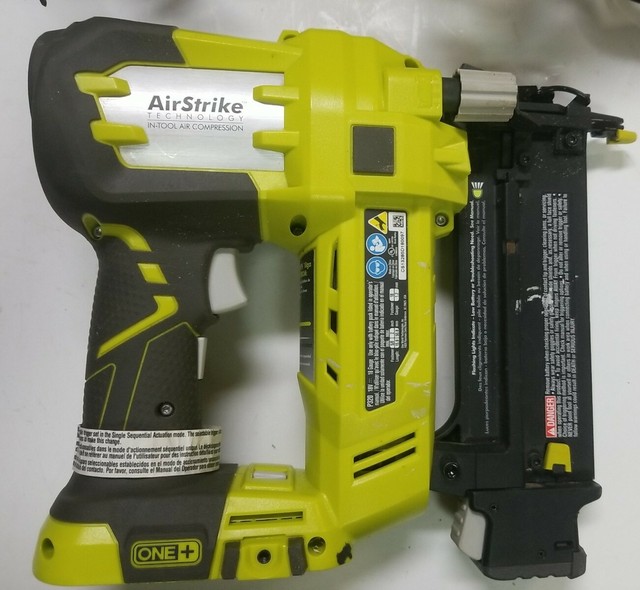 Ryobi P320 Airstrike 18 Volt One+ Lithium Ion Cordless Brad Nailer For
