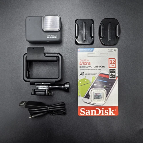 GoPro Hero7 Silver Action Camera Digital 4K HD 12MP Waterproof with Accessories
