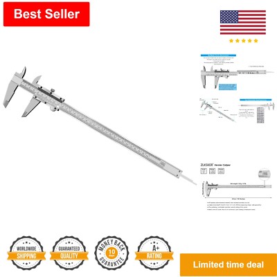 Stainless Steel Vernier Caliper - 0-12 Inch Measuring Range - Precision Measu...