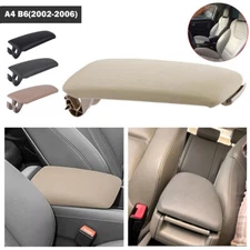 For 2002-2008 Audi A4 Armrest Center Box Console Lid Cover Beige Leather Replace