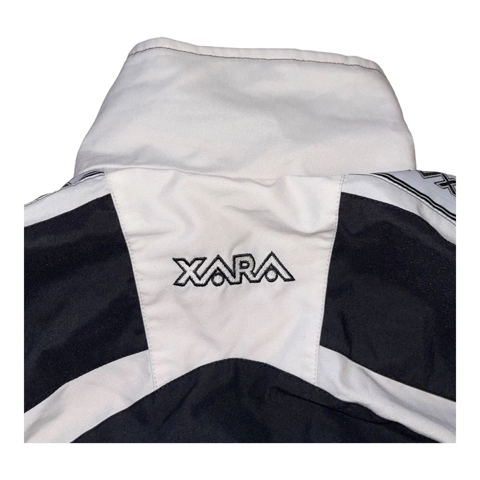 Chaqueta de fútbol vintage para hombre pequeña con logotipos de colores bloque de colores años 90 RARA Foto 4 de 4