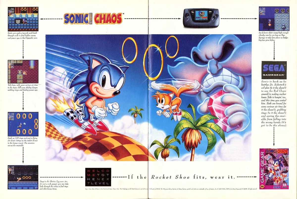 Sonic Chaos Poster Print Sonic Cover Gaming Posters 4 