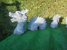 3 -piece Dragon concrete garden ornaments
