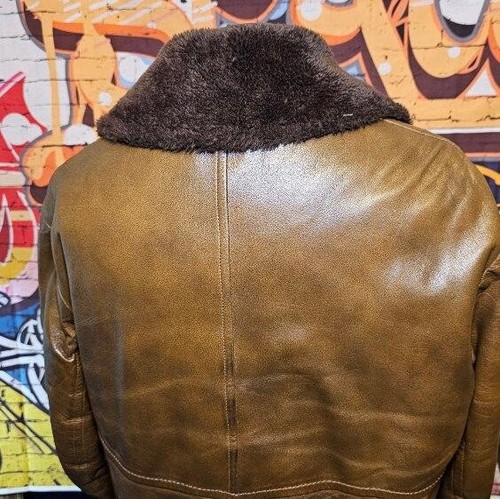 Mighty Mac Men's Handsome Outwear Brown Leather Coat Handmade USA Size XL - Picture 3 of 5