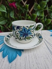 Vintage Midwinter Spanish Garden Jessie Tate  Tea Cup And Saucer 3¼×2¾"