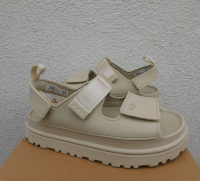 UGG SEA SALT GOLDENGLOW PLATFORM STRAPPY SANDALS, YOUTH US 4 FITS
