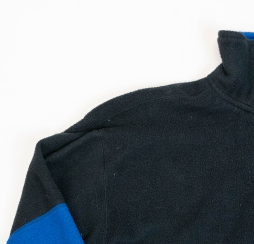 Carolina Panthers Men’s 1/4 Zip Fleece Pullover Blue Black L Vintage The Edge - Picture 12 of 18