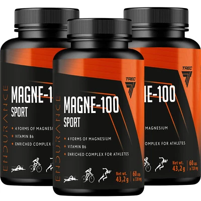 TREC MAGNE-100 SPORT - 100% des täglichen Magnesiumbedarfs Komplex Von 4 formen - Bild 1 von 4