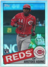 2020 Topps Chrome 1985 Refractor SP #21 Aristides Aquino Rookie Cincinnati Reds