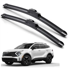 For 2023-2025 Kia Sportage Windshield Wiper Blades J-HOOK Hybrid Silicone