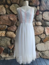 Vintage White Slip Dress Wedding, Cocktail, Prom Small