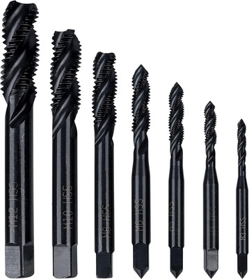 7-Piece Metric Spiral Flute Tap Set for Precision Threading