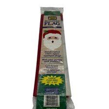 NEW Meadow Creek Vintage Sculpted Flag Santa Claus Christmas Nylon 28x40