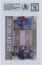Walt Frazier &amp; Chauncey Billups Knicks Signed 2010-11 Panini #6 /299 BAS 10 Card