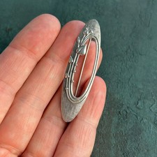 OLA GORIE Sterling Silver 925 May Queen Oval Mackintosh Brooch Pin Scottish 5cm