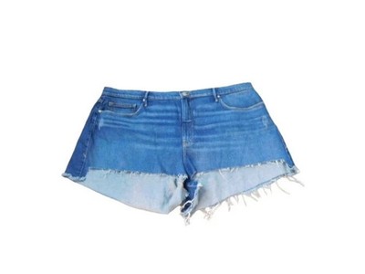 Good American Size 24 PLUS Size Denim Cut Off Style Jean Shorts NWT