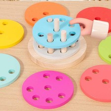 Shape Sorter Puzzles Preschool Learning Kids Wooden Sorting Stacking Toys