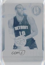 2014-15 Panini Gold Standard Printing Plate Cyan 1/1 Greg Monroe #128 5c9