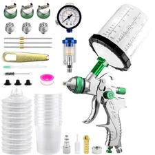 HVLP Air Paint Spray Gun Kit for Automotive Car Auto Primer 1.4/1.7/2.0MM Nozzle