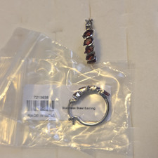 Stainless Steel Hoop Earrings Red Mozambique ...
