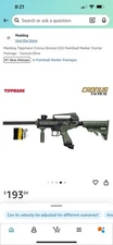 Tippman Paint Ball Market With Tank, Hopper, Mask