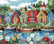Paint by Numbers for Adults Without Frame Lakeside House