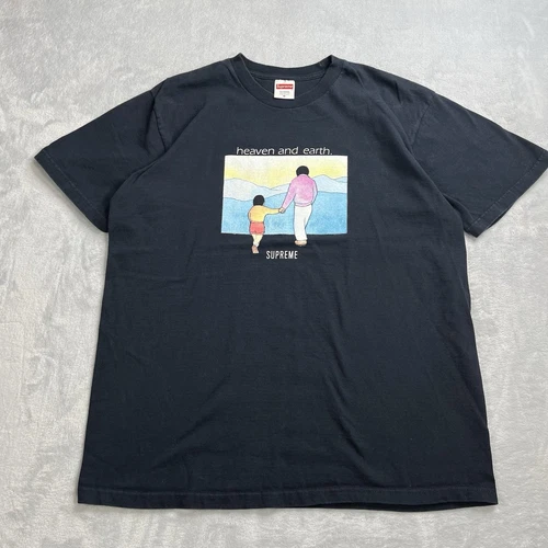 T shirt Supreme Heaven And Earth homme taille M imprimé graphique fabriqué aux États Unis