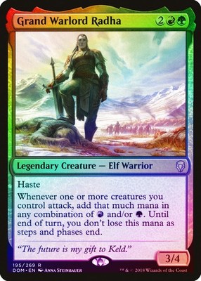 Grand Warlord Radha FOIL Dominaria NM Red Green Rare MAGIC MTG CARD ABUGames