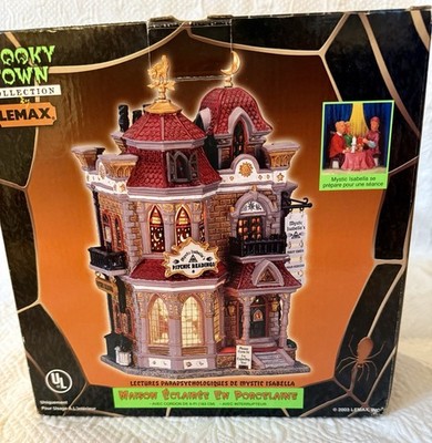 Lemax Spooky Town Mystic Isabella's Psychic Readings Halloween House Lighted