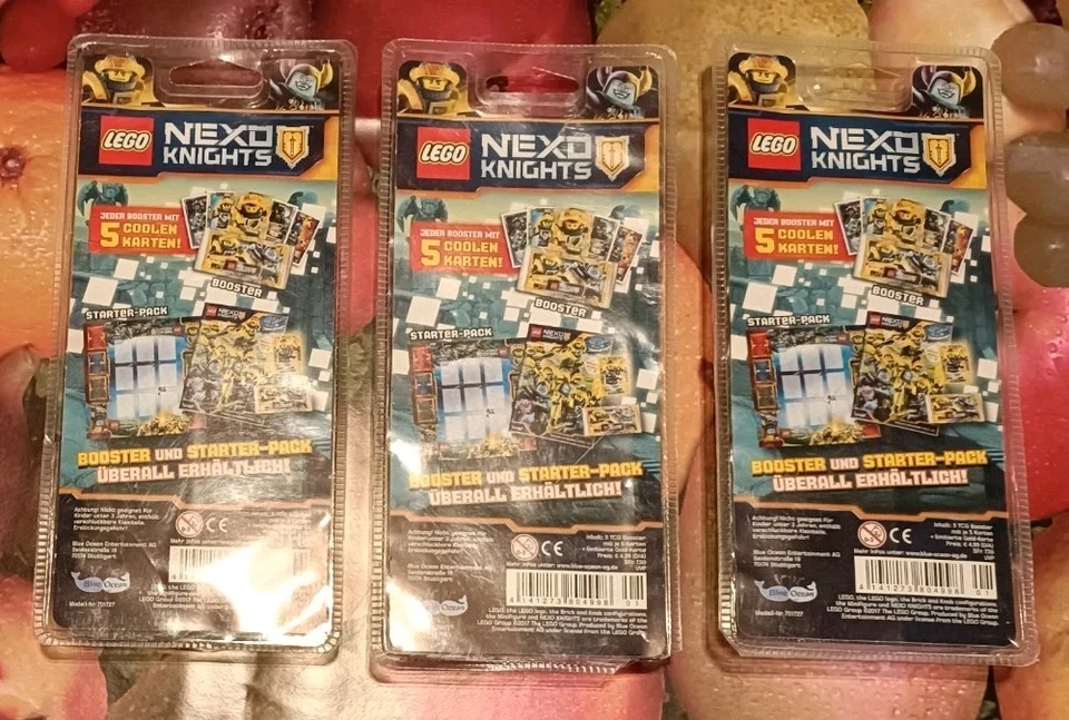 LEGO NEXO Knights (2017) - Blister - 3 Booster & Limitierte Goldkarten - Bild 2 von 2