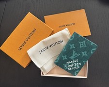 Louis Vuitton Pocket Organizer Brand New M12658 Teal w/ White