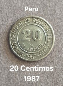 Peru  1987  20  Centavos Coin