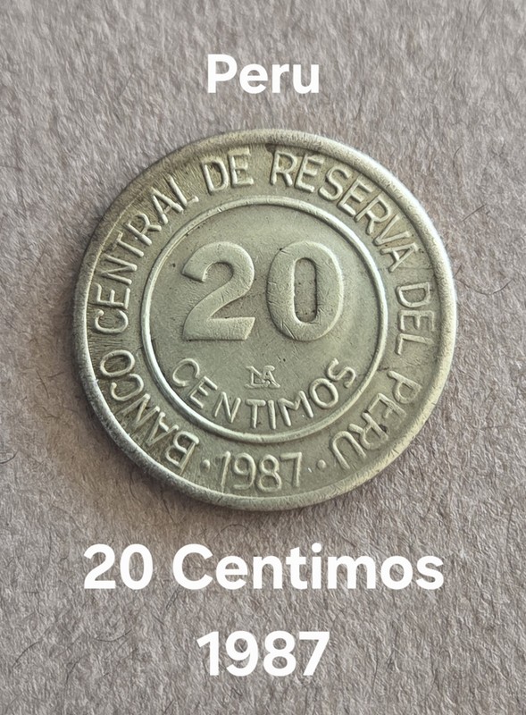 Peru  1987  20  Centavos Coin