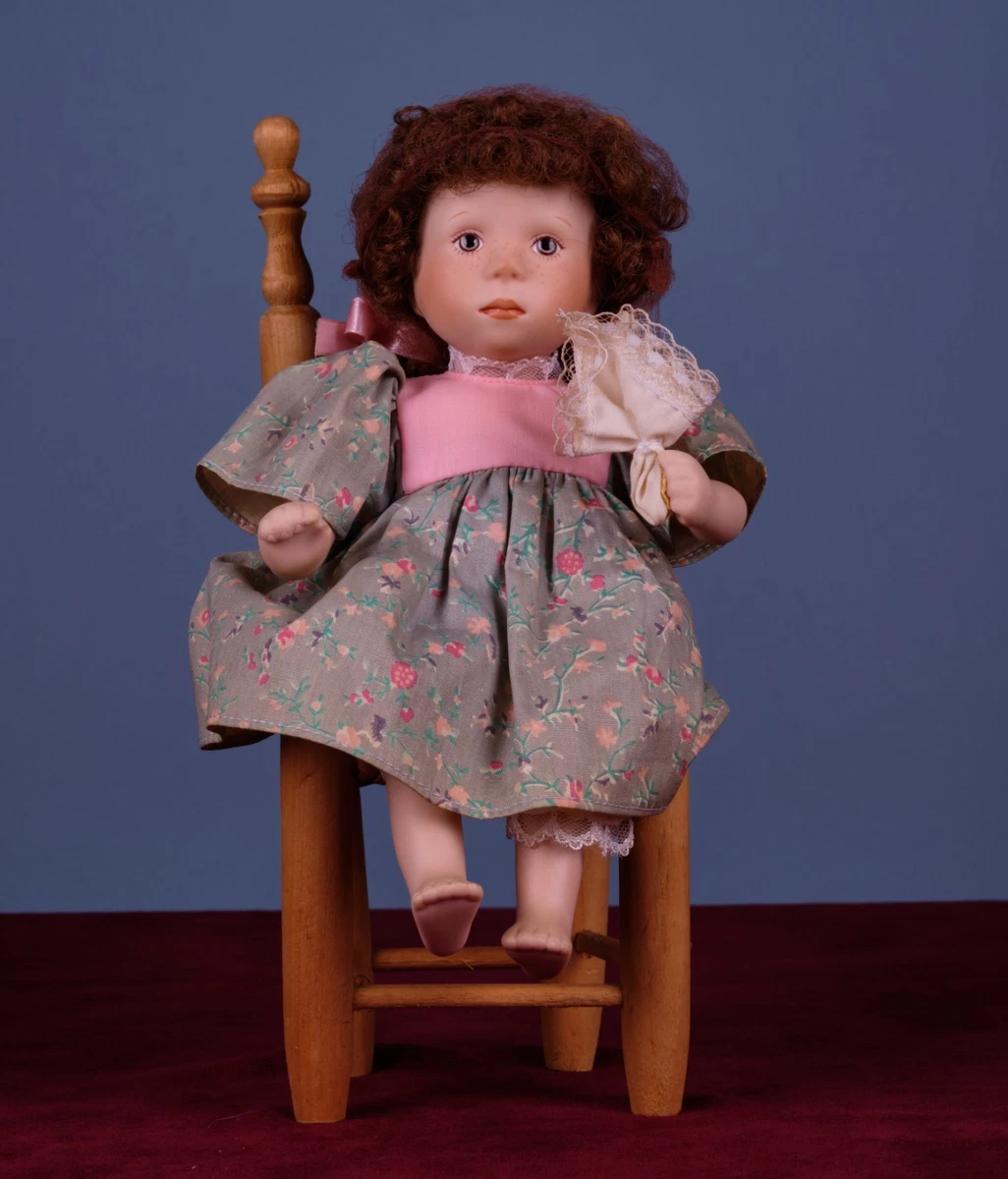 Vintage Franklin Mint Heirloom Doll Porzellan Mädchen Puppe
