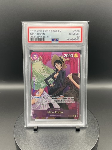 Nico Robin EB02-036 Alternate Art · EB02 PSA 10, eBay listing photo