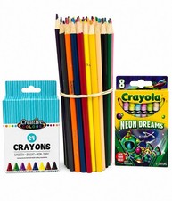 72 Color Art Bundle Colored Pencils 24 Crayon...