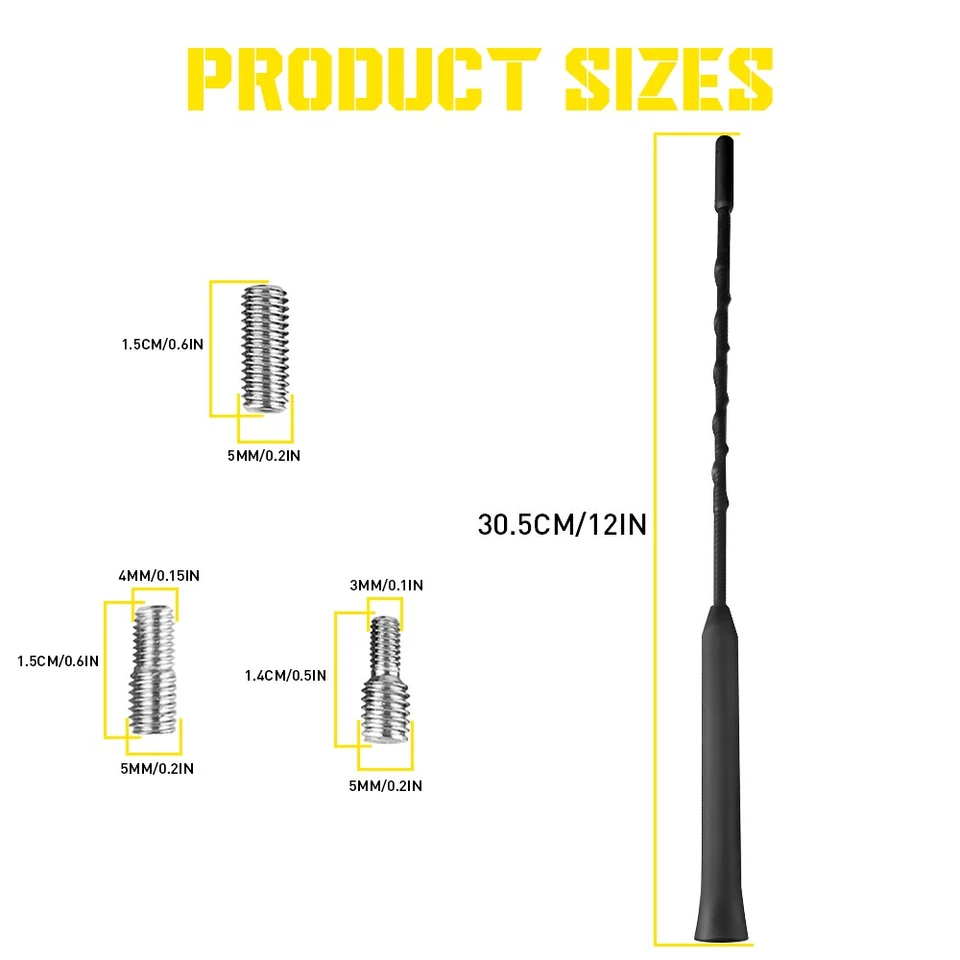 Antena 12" negra para Ford Mustang 2010-2014 M Foto 2 de 4