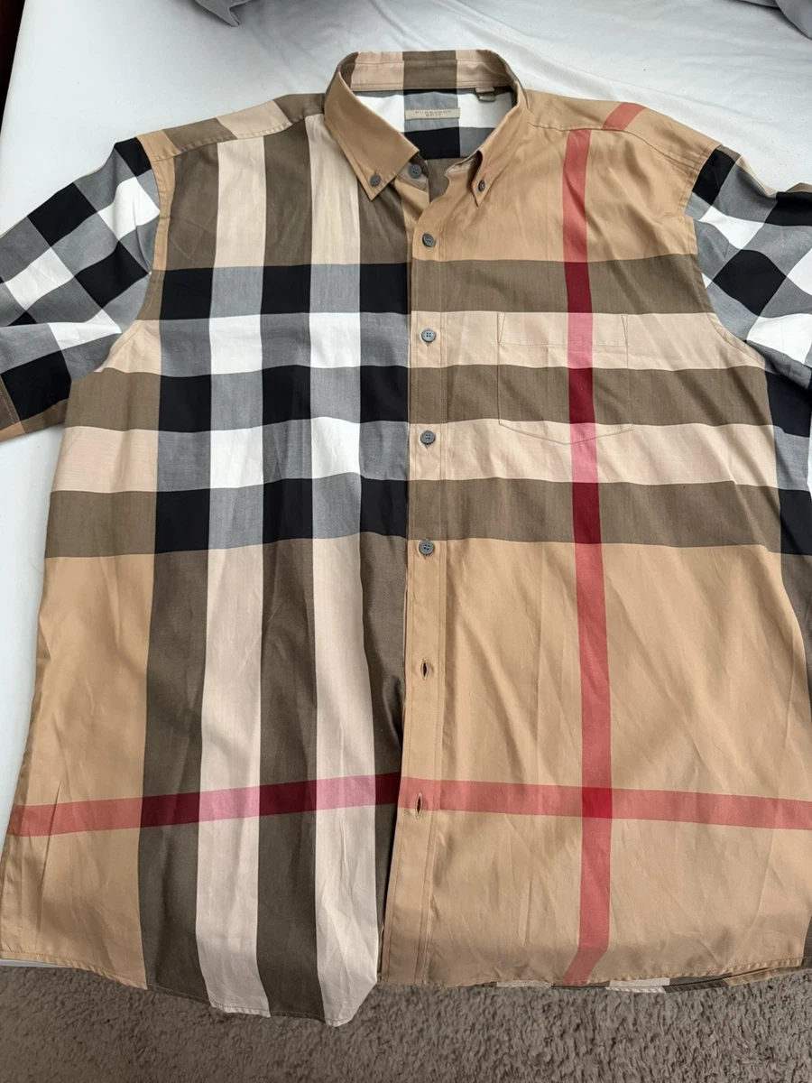 Burberry Short Sleeve Casual Button-Down Shirts for Men for sale