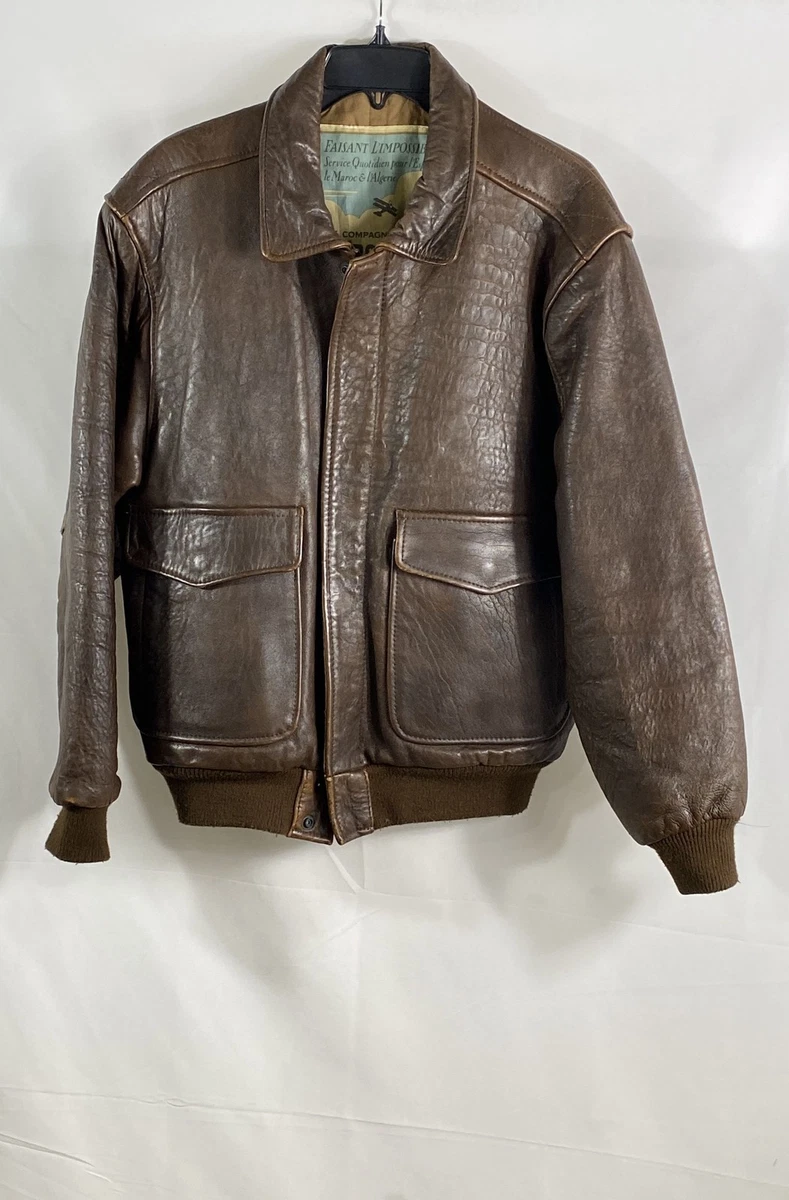 Bomber/Harrington Leather 1990s Vintage Outerwear Coats & Jackets