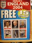 Merlin's England 2004 Sticker Book + 15 Player StickerS  Unstuck New