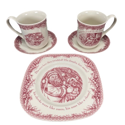"Twas the Night Before Christmas" Noble Excellence Keramiktasse, Untertasse & Teller