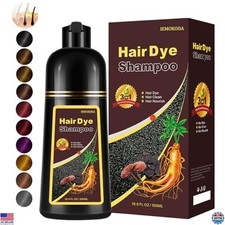 Light Brown Hair Dye Shampoo for Gray Hair, 3-in-1 Color, 100 Coverage, 16.9