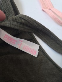 NWOT Lot Of 2 Victoria&rsquo;s Secret Pink Thongs Medium Green/Peach