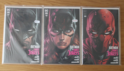 Batman Three Jokers 1-3 Komplettset Fabok Variant Cover NM+ Black Label
